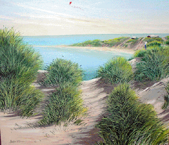 Sand Dunes at Redcar - Acrylic by Isabel Blincow