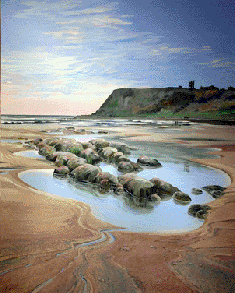 Scarborough Castle - Acrylic by Isabel Blincow